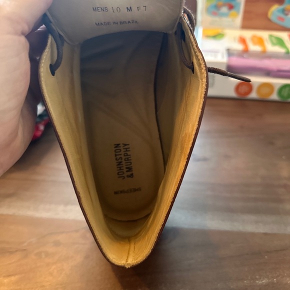 Johnston & Murphy Tan Full Grain Leather Cap Toe Chukka Men's Size 10M. - Picture 4 of 6